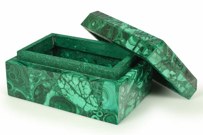 Flowery Malachite Jewelry Box - Congo #272536